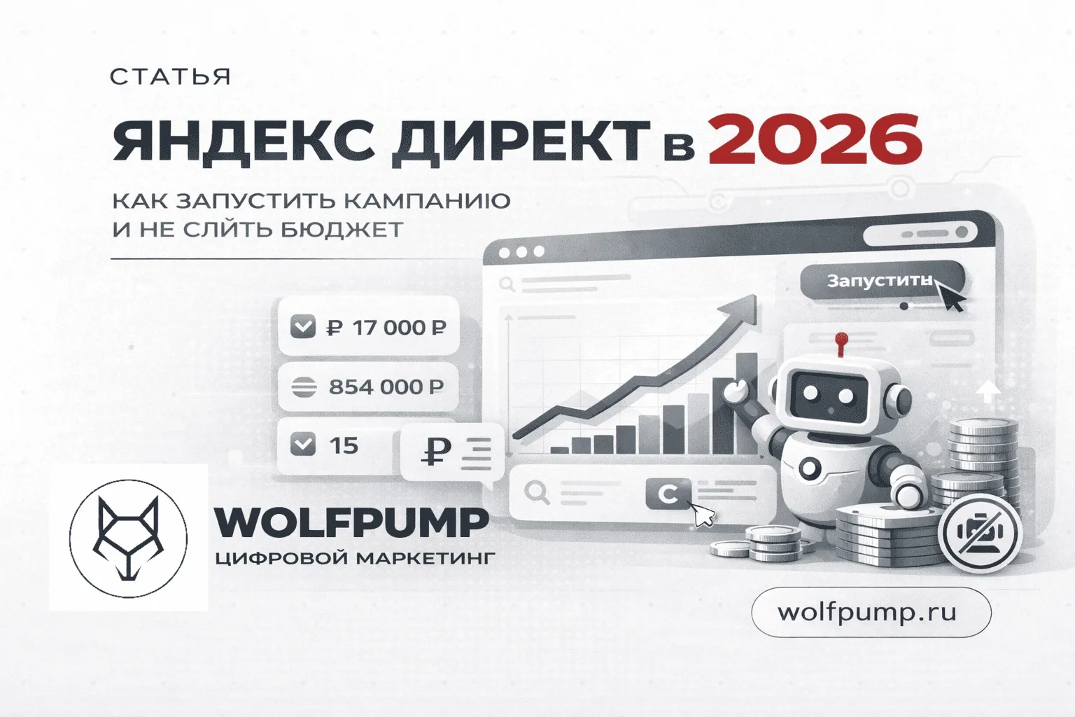 Настройка Яндекс Директ в 2026: пошаговый запуск кампании с правильными целями, разделением Поиск и РСЯ и защитой от фрода